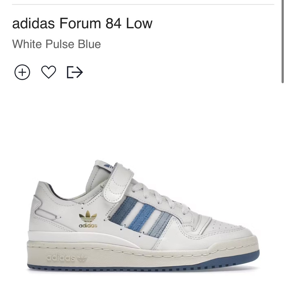 ADIDAS FORUM 84 LOW WHITE PULSE BLUE